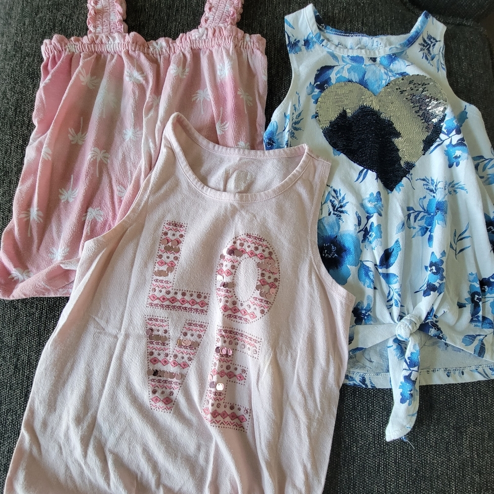 Lot of 3 Children's Place summer tanks, size 7/8